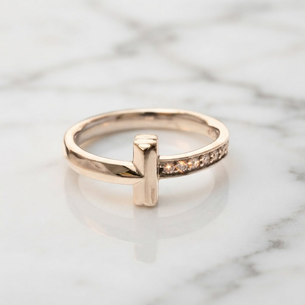 Tiffany T One Narrow · 18K White Gold · Diamond