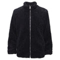 Teddy Luxe Fleece Zip-Up Jacket BLACK