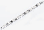 Mens Stainless Steel Bracelet With Cubic Zirconia