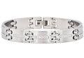 Mens Stainless Steel Bracelet With Cubic Zirconia