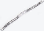 Mens Stainless Steel Bracelet With Cubic Zirconia