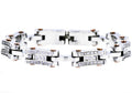 Mens Rose Stainless Steel Chain Bracelet With Cubic Zirconia