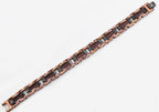 Mens Chocolate And Black Stainless Steel Bracelet With Chocolate Plated Cables