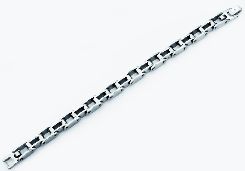 Mens Stainless Steel Bicycle Link Bracelet