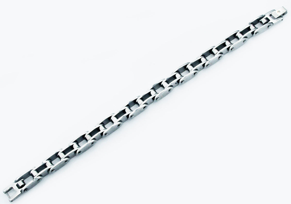 Mens Stainless Steel Bicycle Link Bracelet