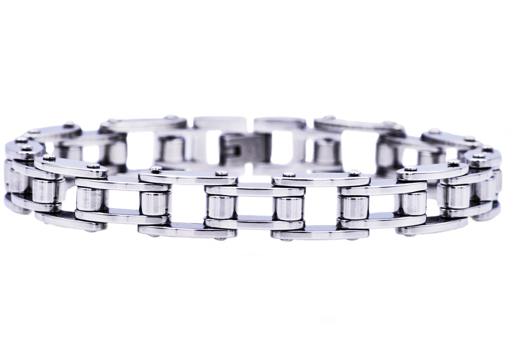 Mens Stainless Steel Bicycle Link Bracelet