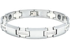 Mens Tungsten Link Bracelet With Cubic Zirconia