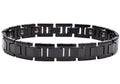 Mens Black Plated Tungsten Link Bracelet