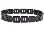 Mens Black Plated Tungsten Link Bracelet