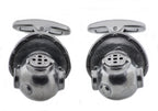 Mens Gunmetal Stainless Steel Scuba Helmet Cuff Links