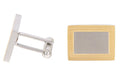 Mens Gold Stainless Steel Cuff Links