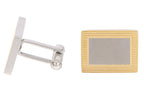 Mens Gold Stainless Steel Cuff Links