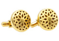 Mens Gold Stainless Steel Cuff Links