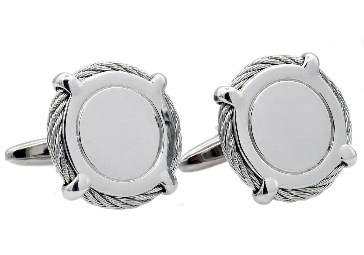 Mens Stainless Steel Cuff Links