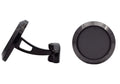 Mens Black Plated Circular Stainless Steel Cuff Links