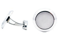 Mens Circular Stainless Steel Cuff Links