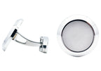 Mens Circular Stainless Steel Cuff Links