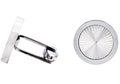 Mens Radial Lines Stainless Steel Cuff Links