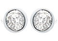 Mens Lion's Head Stainless Steel Cuff Links