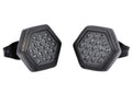 Mens Black Plated Stainless Steel Earrings With Black Cubic Zirconia