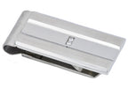 Mens Stainless Steel Money Clip With Cubic Zirconia