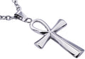 Mens Stainless Steel Ankh Cross Pendant