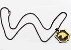 Mens Black And Gold Stainless Steel Eagle Pendant Necklace