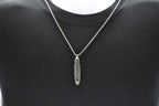 Mens Stainless Steel Bullet Pendant Necklace
