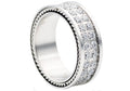 Mens Stainless Steel Band With Cubic Zirconia