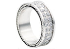 Mens Stainless Steel Band With Cubic Zirconia