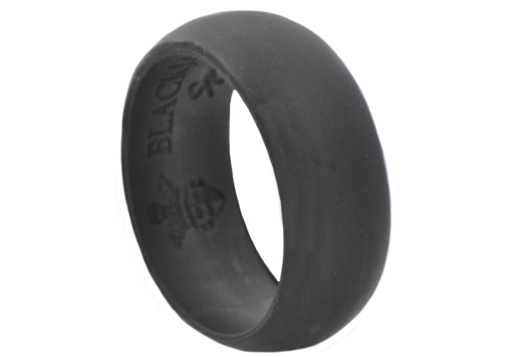 Mens Sports Black Silicone Band