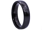 Mens Black Plated Tungsten Band Ring