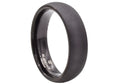 Mens Gray Plated Tungsten Band Ring