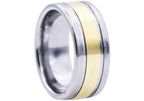 Mens Gold Tungsten Band Ring