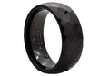 Mens Black Plated Tungsten Band Ring