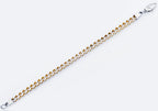 Mens Two Tone Gold Stainless Steel Franco Link Chain Bracelet