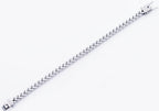 Mens Stainless Steel Franco Link Chain Bracelet With Cubic Zirconia Box Clasp