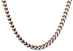 Mens 8mm Two Tone Gold Stainless Steel Franco Link Chain Necklace