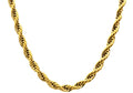 Mens Gold Stainless Steel Rope Chain Necklace