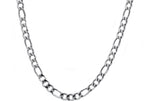Mens Stainless Steel Figaro Link Chain Necklace