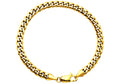 Mens 6mm Gold Plated Stainless Steel Cuban Link Chain Bracelet With Lobster Clasp