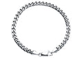 Mens 6mm Stainless Steel Cuban Link Chain Bracelet With Lobster Clasp