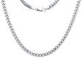 Mens 8mm Stainless Steel Cuban Link Chain Necklace With Lobster Clasp