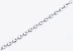 Mens Stainless Steel Puff Mariner Link Chain Bracelet