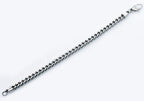 Mens Stainless Steel Rounded Franco Link Chain Bracelet