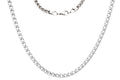 Mens 5mm Stainless Steel Rounded Franco Link Chain Necklace
