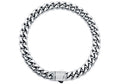 Men's 8mm Stainless Steel Miami Cuban Link Chain Bracelet With CZ Box Clasp