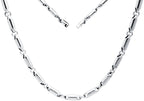 Mens 5mm Stainless Steel Bullet Link Chain Necklace