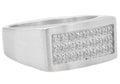 Mens Stainless Steel Ring With Cubic Zirconia