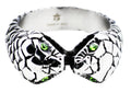 Mens Stainless Steel Snake Ring With Green Cubic Zirconia